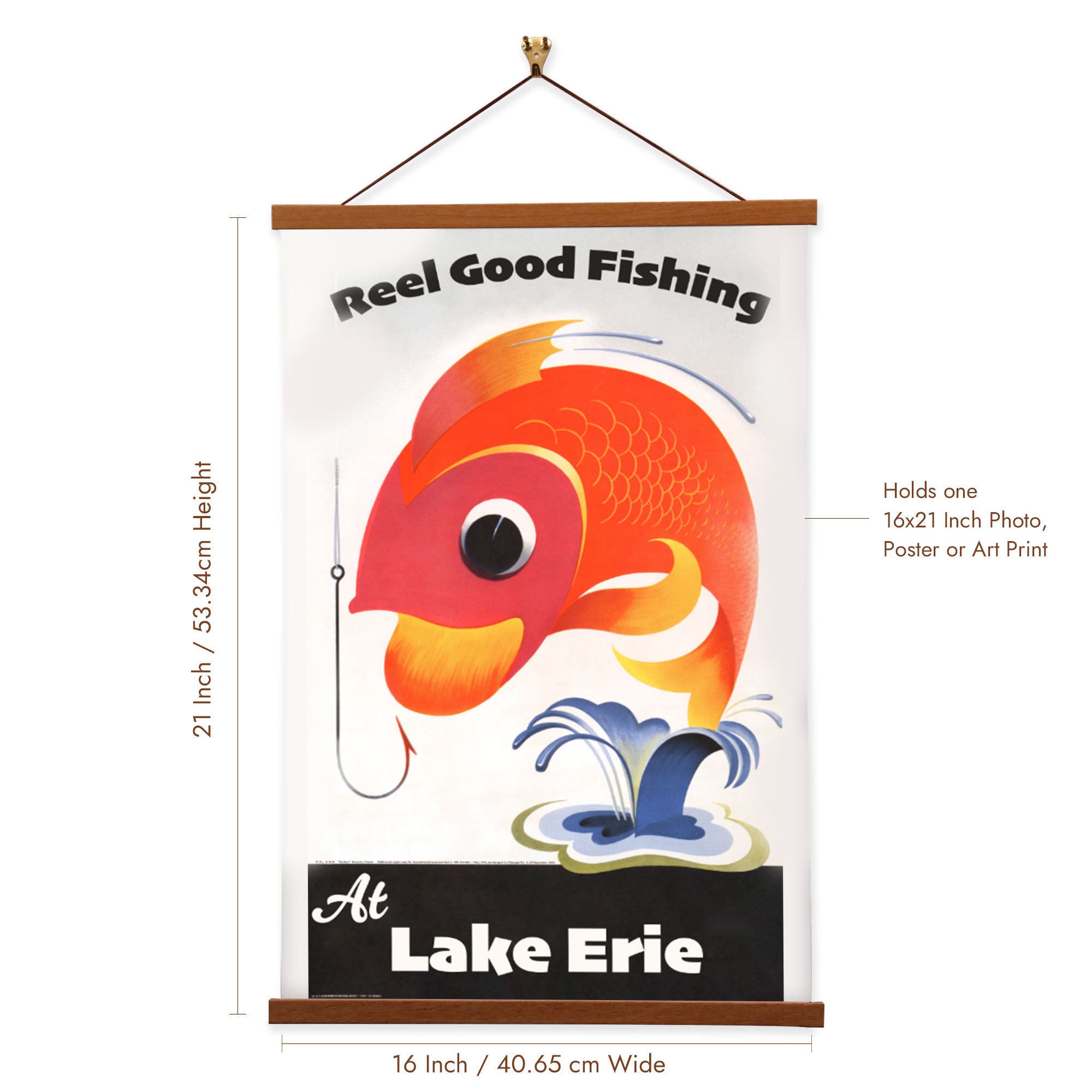 erie fishing reel Lake Good Poster By Vintage Banners Angler Co Imposter Jig Scent Flavor:Garlic Plus clearance